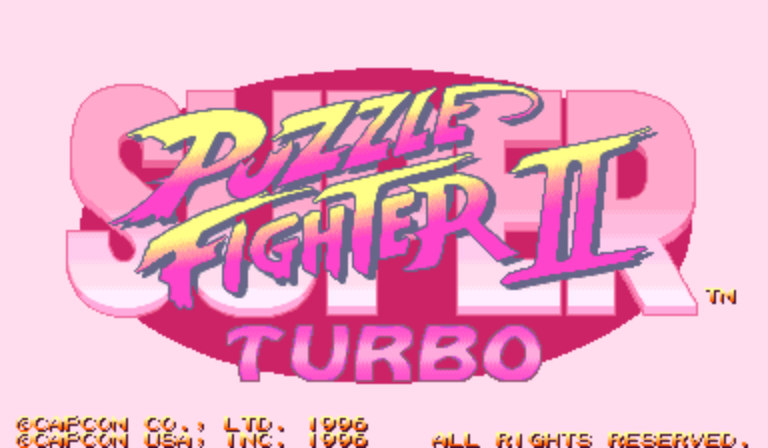 Super Puzzle Fighter II Turbo (USA 960620 Phoenix Edition) (bootleg) Title Screen